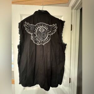 Harley Davidson men’s sleeveless mechanic shirt XL black